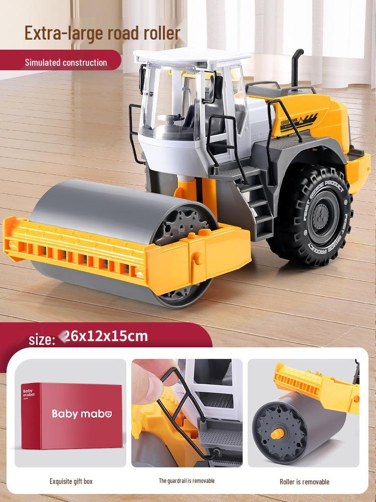 Children's Extra Large Alloy Roller Excavator Bulldozer Loader Toy, Ages 2+