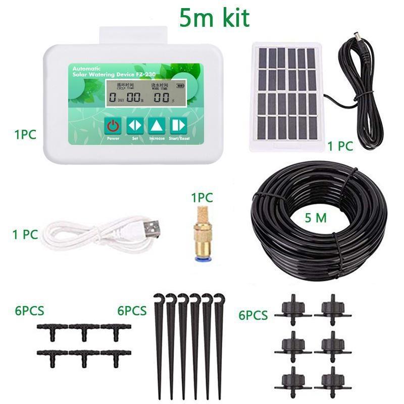 Солнечная энергия, автоматическое поливочное устройство, интеллектуальный таймер полива, водяной насос, ирригационная система, комплект системы полива сада, капельное дождевание в горшках