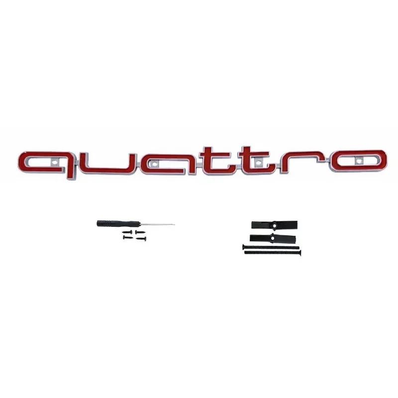 1 шт. Эмблема Quattro 3D ABS Эмблема на переднюю решетку автомобиля для A3 A4 A5 A6 A6L A7 A8 Q3 Q5 Q7 S3 S4 S5 RS3 RS4 RS6 Аксессуары для значка