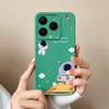 Чехол-конфетница для Realme C61 C63, Забавные чехлы для телефона из жидкого силикона с астронавтом для Oppo Realme C 63 C 61, Защита камеры, Задняя крышка