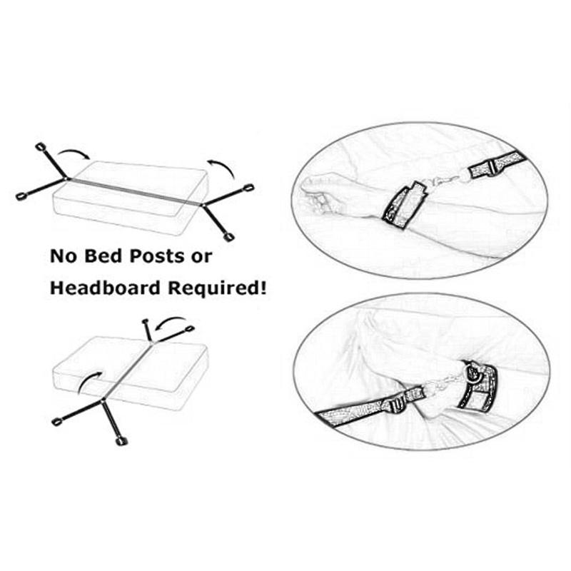 Sex Toys for Woman Couples Handcuffs Bdsm Bondage Set Under Bed BDSM Bondage Restraint Strap System Adults Wrists Ankle Cuffs