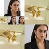 Модные висячие серьги золотого цвета с искусственным жемчугом, шикарная геометрическая форма