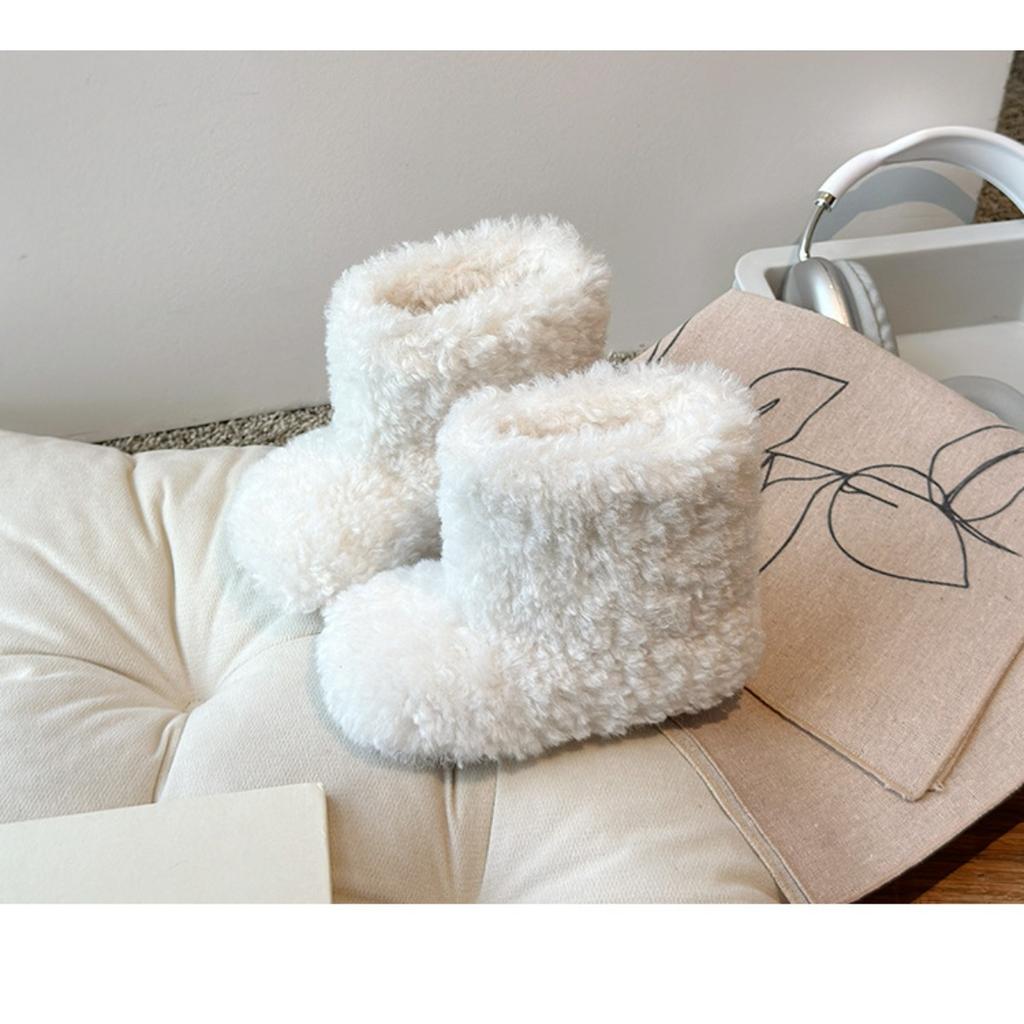 Зимний Новый Стиль Девочек Мода Ягненок Детская Волосатая Обувь Мальчиков Плюшевые Ботинки Теплые Короткие Ботинки Детская Обувь