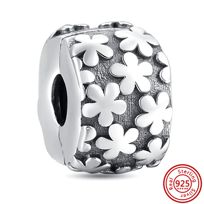 100% стерлинговое серебро S925, прозрачный циркон с паве, сверкающие бусины-клипсы на пуговицах, стильные оригинальные подвески, браслеты, женские ювелирные изделия