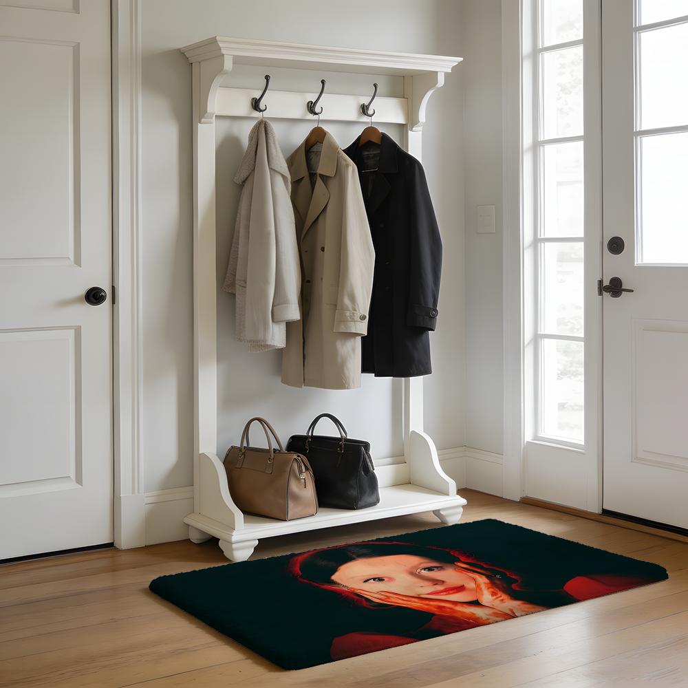 Floor Mat Soft Flannel Rug Non-Slip Absorbent Mat for Bathroom Bedroom Home Decor Pearl 2022 Horror Film
