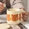Bear Ceramic Mug Cute Cartoon Creative High Looking Household Coffee Couple Breakfast Cup Gift