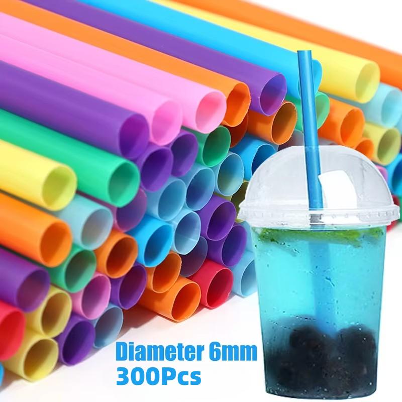 Пластиковые одноразовые трубочки, красочные большие трубочки для питья, молочные, чайные, соковые, жемчужные, пузырьковые напитки, кухонные принадлежности, принадлежности для бара