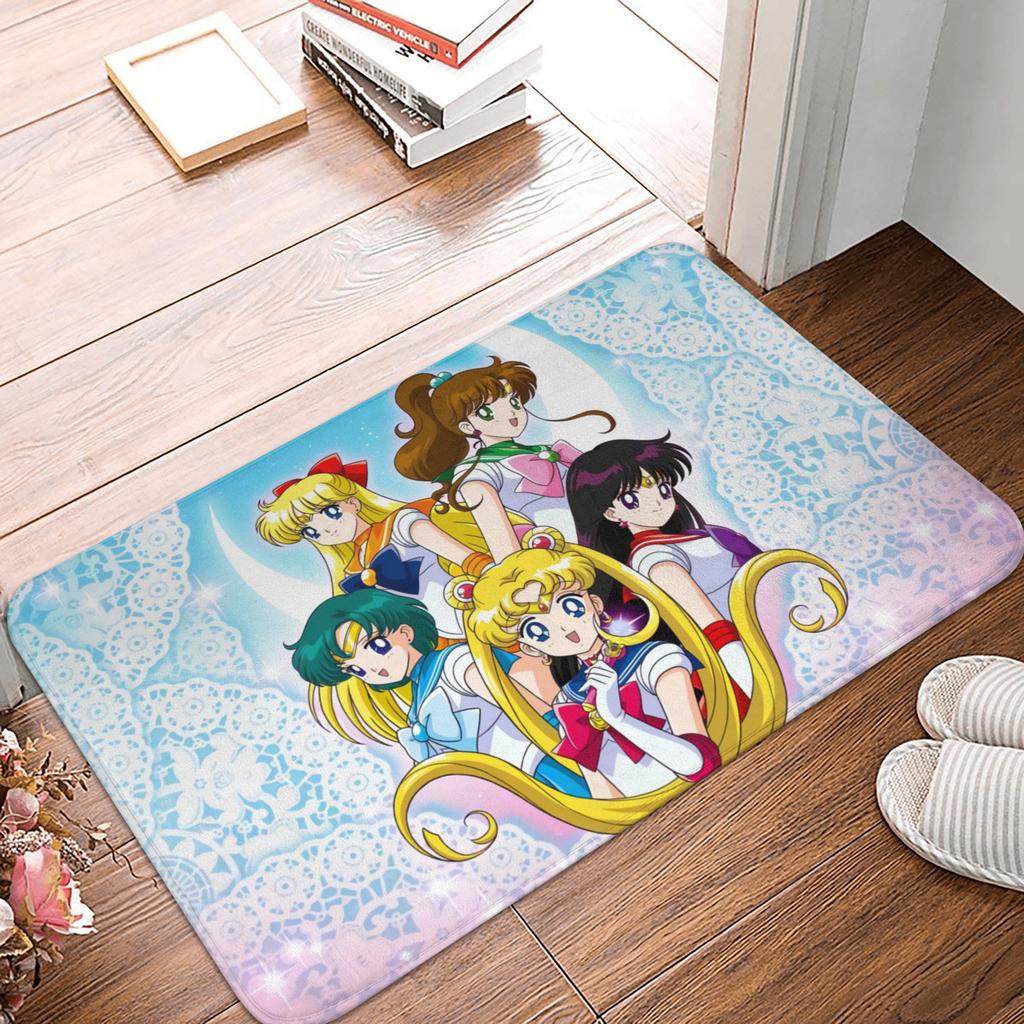 Anime Sailors Moons Doormat Anti-Slip Entrance Bathroom Kitchen Floor Door Mat  Garage Rug Carpet Footpad