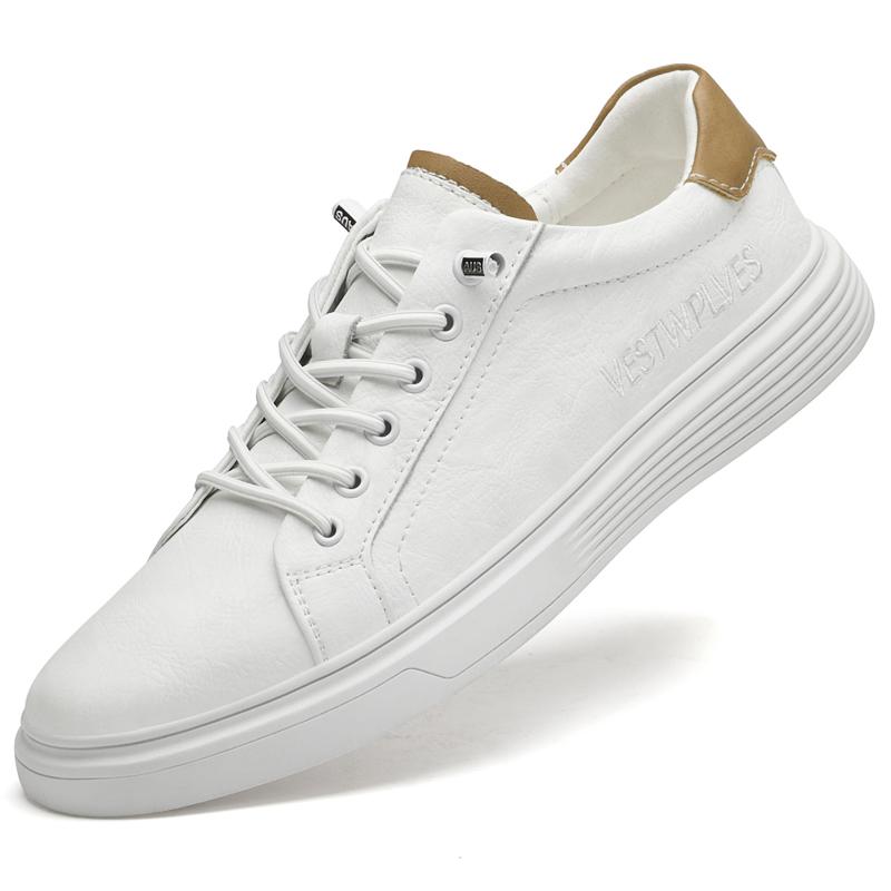 Модная Роскошная Кожаная Обувь Новая Эластичная Лента Спортивная Обувь для Открытого Воздуха Толстая Подошва Оксфорды Мужская Повседневная Обувь Модная Обувь для Пешего Туризма на Открытом Воздухе