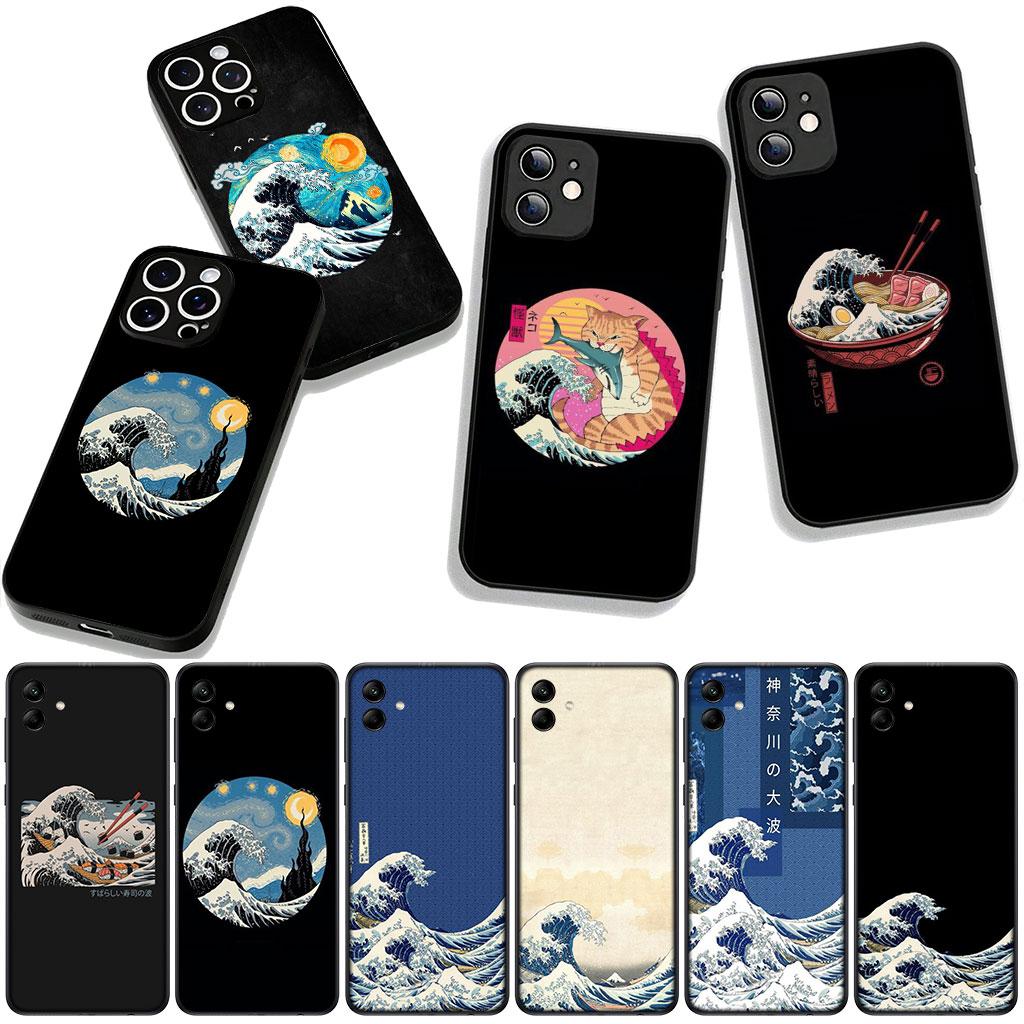 Чехол для OPPO A54 A40 A60 A80 A18 A16 A17 A38 A78 A79 A57 A55 A3 Pro A96 A15 A12 Чехол для телефона Великая волна в Канагаве океан