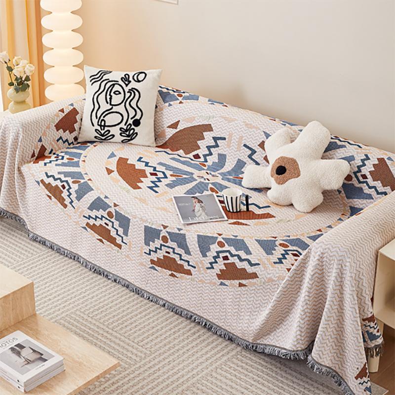 Полотенце для дивана Bohemian Chenille, универсальный нескользящий чехол для подушки, стираемый в стиральной машине, прочный чехол для дивана