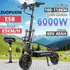 E5B Electric Scooter 6000W60V40AH Folding Fast Off-road Electric Scooter 11 Inch 85 Km/h Electric Scooter
