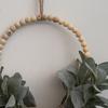 1Pc Nordic Simulation Leaf Simple Wreath Ornament Wall Hanging Beads Home Decoration Door Hanging