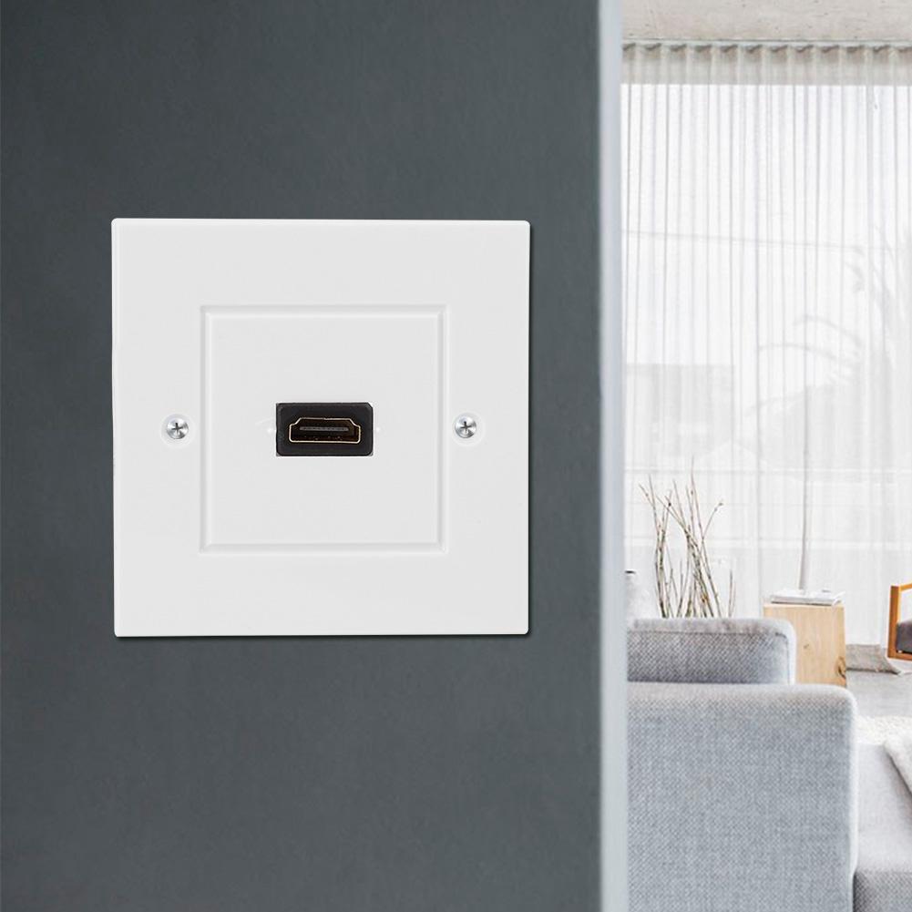 Белая настенная панель HDMI с кабелем для здания домашнего офиса отеля, стандарт США
