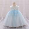 Newborn Dress Flowers Mesh Fashion Party Little Princess Baby Dress  Birthday Gift Kids Clothes