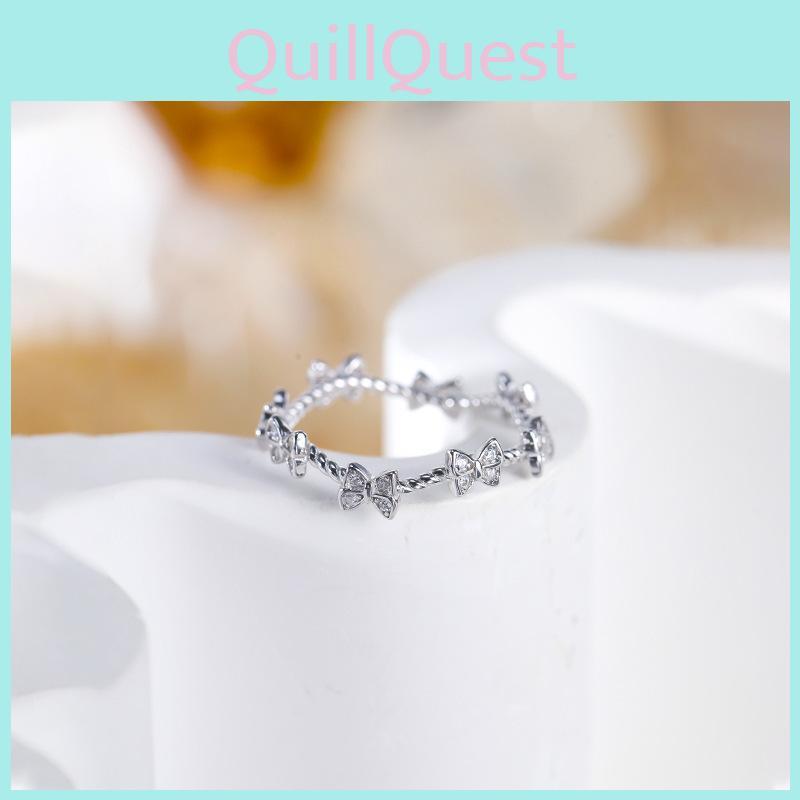 Стильное и элегантное регулируемое кольцо на открытый палец в корейском стиле с мерцающим дизайном бабочки для женщин