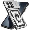 Противоударный чехол Armor для Xiaomi 14T с магнитным кольцом-подставкой для автомобиля, вращающейся шторкой для защиты объектива камеры, военный класс защиты для Xiaomi 14T Pro
