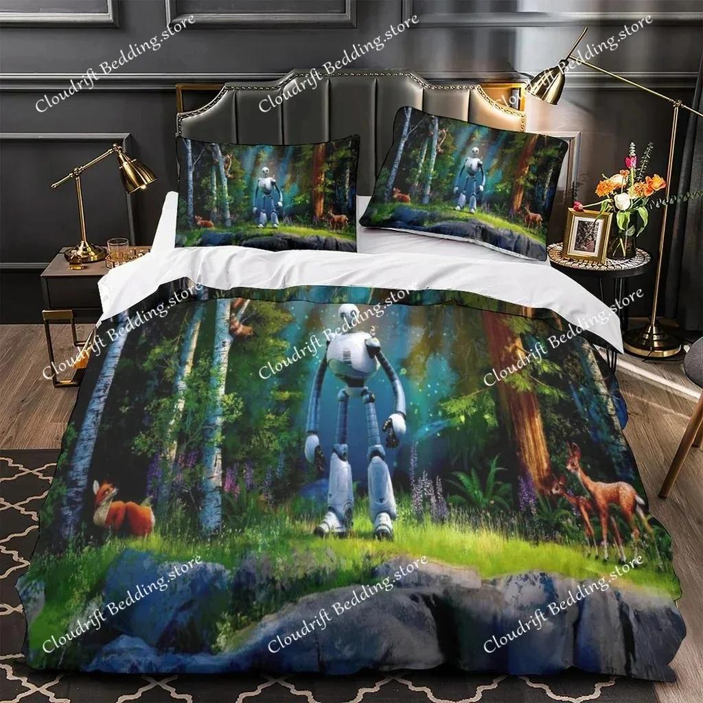 Cartoon The Wild Robot 3D Printed Duvet Case Pillowcase Bedding Set Twin Full Queen King Size For Bedroom Decor Luxury Gift026