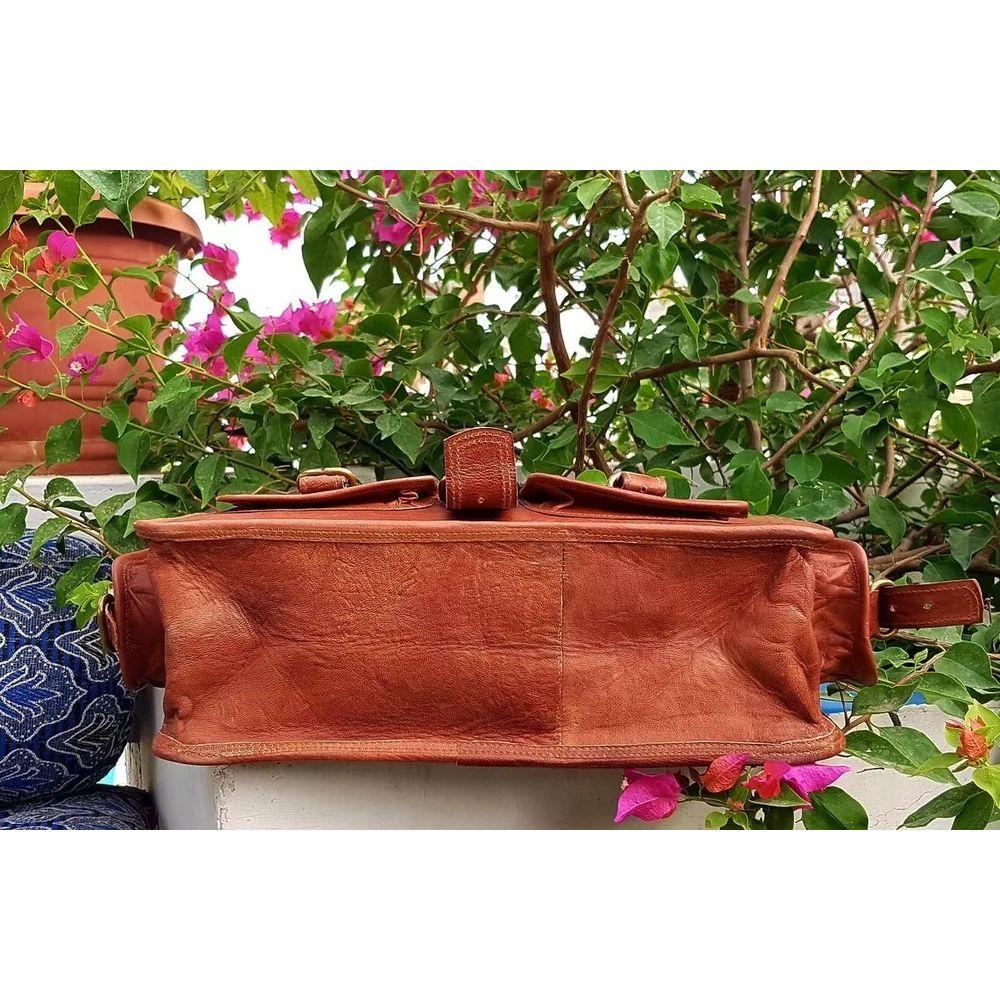 Сумка-мессенджер из натуральной кожи через плечо в деревенском стиле для мужчин