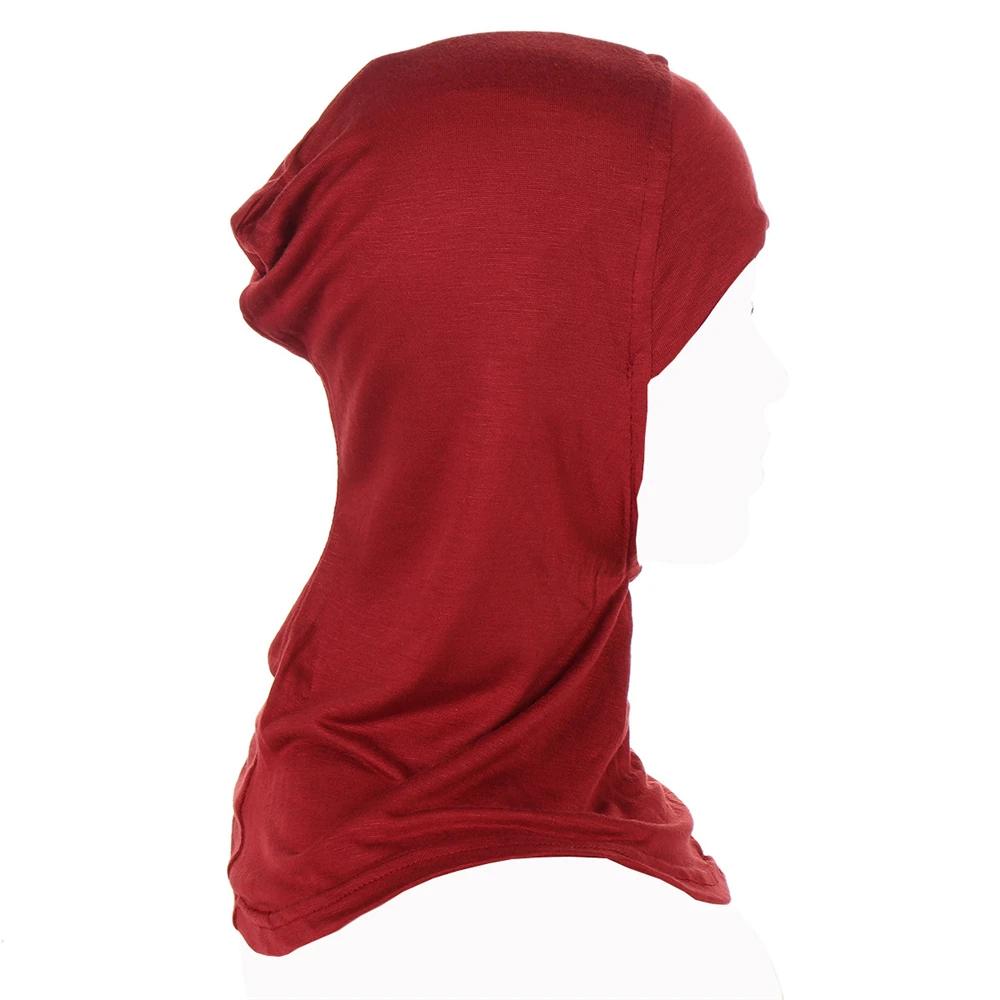 Modal Headscarf for Women Jersey Underscarf Inner Hijab Hat Turban Muslim Ninja Cap Islamic Head Neck Cover Bone Bonnet Headwrap