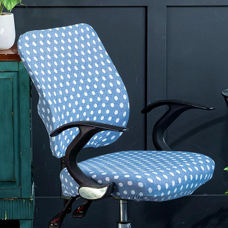 Чехол на вращающееся офисное кресло и подушку из эластичной ткани с принтом