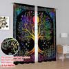 2Pcs Tree Of Life Curtains For Bedroom Moon Colorful Popular Curtains For Living Room Office Kitchen