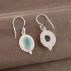 Украшения ручной работы из драгоценных камней Aqua Chalcedony, серьги из стерлингового серебра 925 пробы, уникальные дизайнерские украшения для женщин