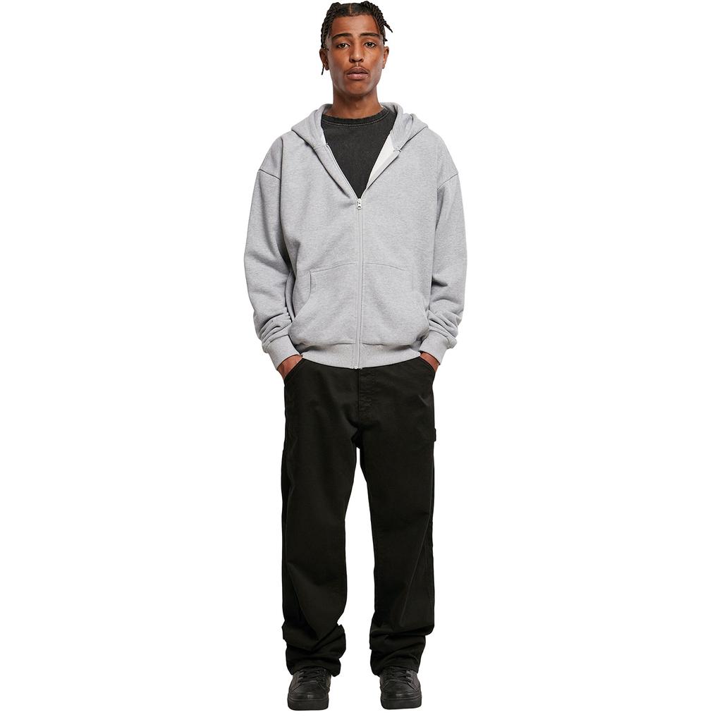 Build Your Brand Мужская сверхтяжелая толстовка с капюшоном на молнии