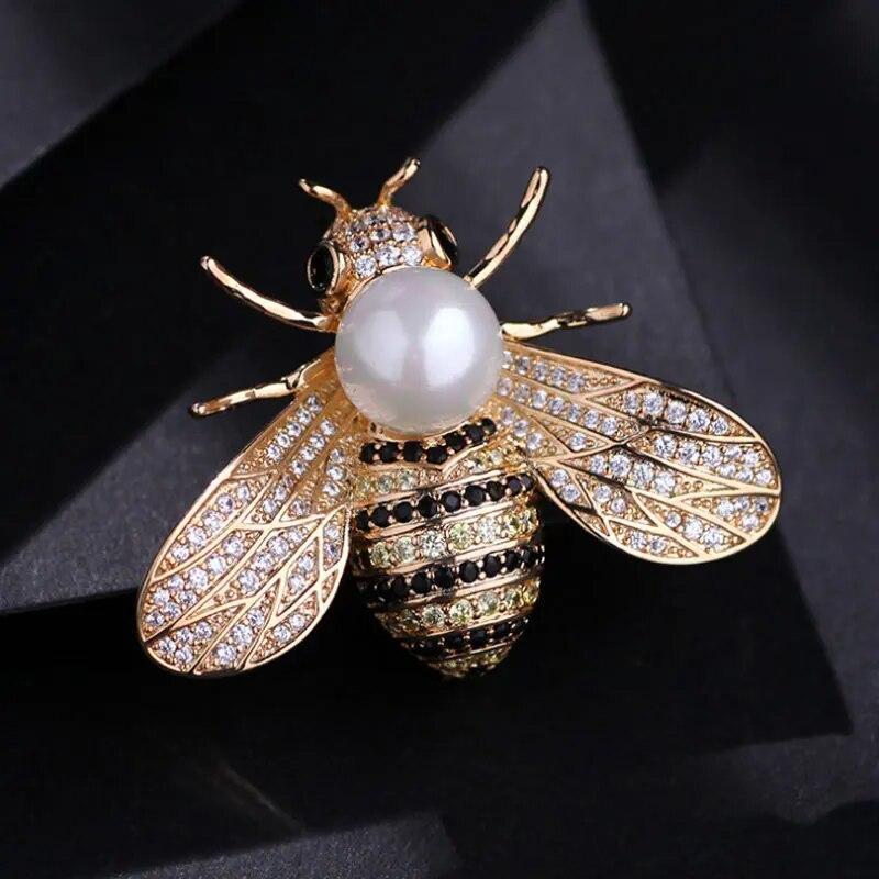 Insect Series Brooch Women Delicate Little Bee Brooches Pin Brooch Jewelry for High-grade Fashion Drip Oil Design Banquet Elegant Temperament Badge