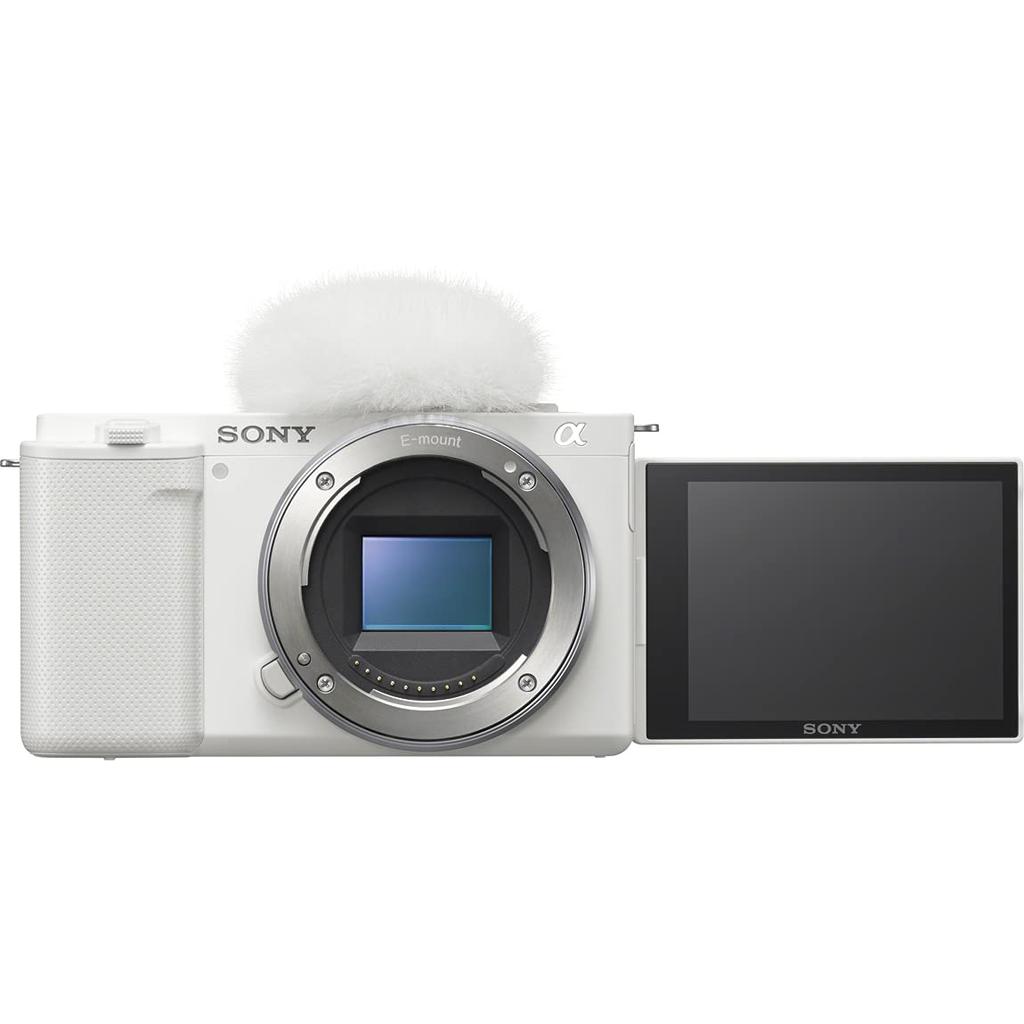 Sony Vlog Camera Interchangeable Lens VLOGCAM Mirrorless Single Lens Camera Body Windscreen Included White W APS-C ZV-E10 (No Lens) ZV-E10