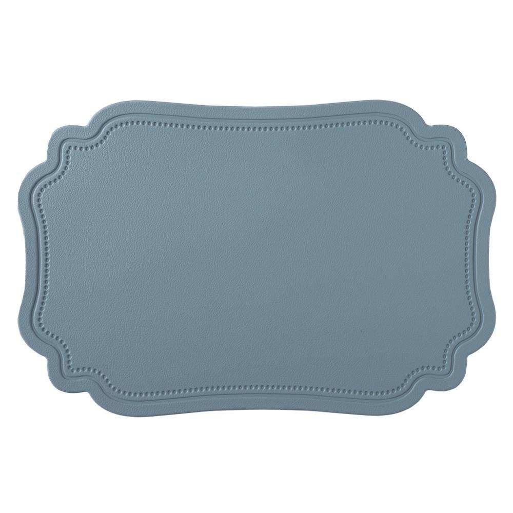 4 Piece Elegant Retro Irregular Tableware Pad PU Leather Waterproof Table Mat Scratch Resistant Non-slip Place Mat Wedding