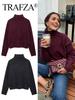 Autumn Women's European & American High Neck Long Sleeve Knitwear