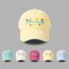 Cotton Floral Baseball Cap Letter Embroidered Streetwear Hats Casual Peaked Cap  For Women Girls