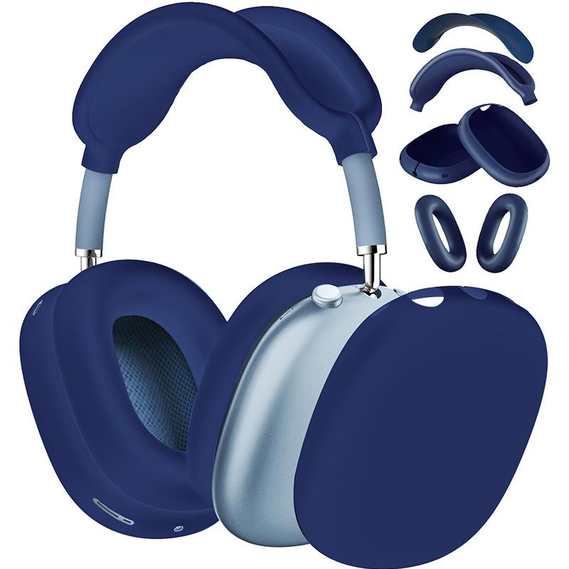 Защитный набор 4-в-1 для AirPods Max 1/2 - Прозрачные амбушюры + Силиконовое оголовье и амбушюры