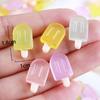 Handicrafts Resin Ice Cream Charm Colorful DIY Keychain Christmas Gift Craft Decoration