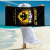 proof beach towel with AEK FC LOGO pattern - soft,absorbent,quick-drying,machine washable - perfect for swimming,camping,bathing