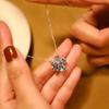 Серебряный Чокер S925 с Голубым Аквамариновым Цветком, Женский Стиль Ретро Легкой Роскоши 2021