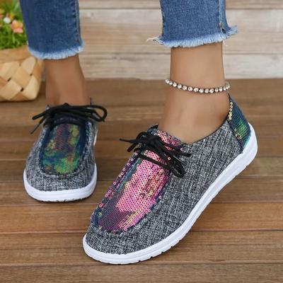 2024 Весна и Осень Женская Вулканизированная Обувь Легкая Плоская Обувь Большого Размера Шнуровка Дышащая Спортивная Обувь Женская Обувь
