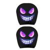 2Pcs Cartoon Car Pillowcase Exaggerated Car Seat Headcover  Halloween Christmas Holiday