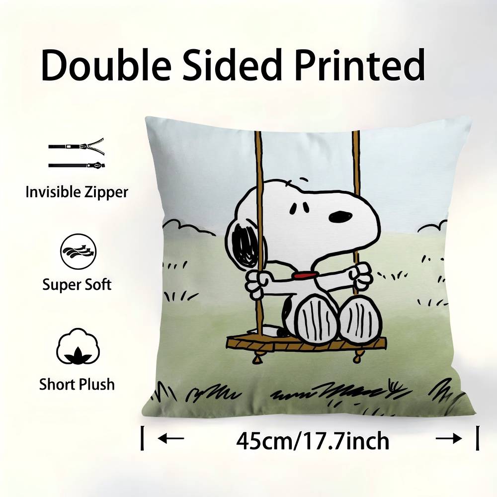 Anime Snoopy Personalized Pillow Dust Cover Bedroom Kids Party Decoration Pillowcase Birthday Children Gift