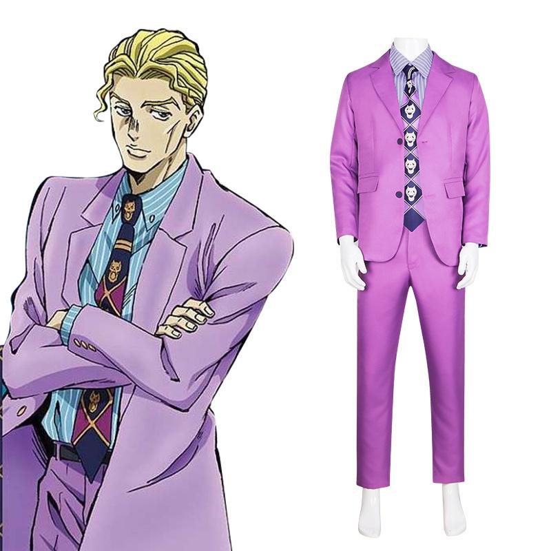 Подробная Косплей Одежда JoJo's Bizarre Adventure Diamond Is Unbreakable Yoshikage Kira/kosaku Kawajiri