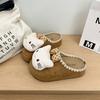 Kitty Cat Cute Lazy Bag Head Slippers Women Wear 2025 Autumn and Winter Casual One-pedal Thick-soled Half Slippers
