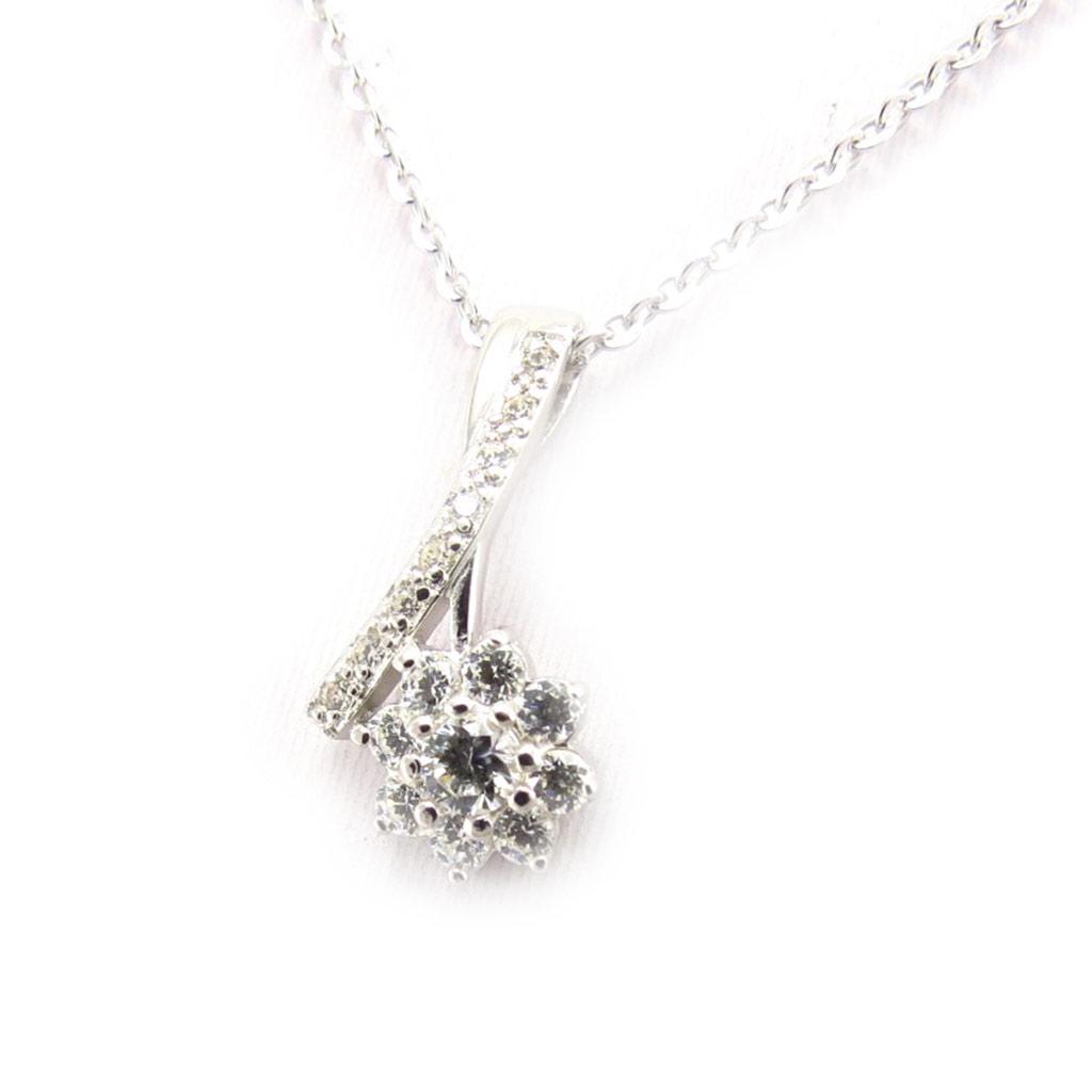 Altesse [K6311] — Белое серебряное колье «Скарлетт»