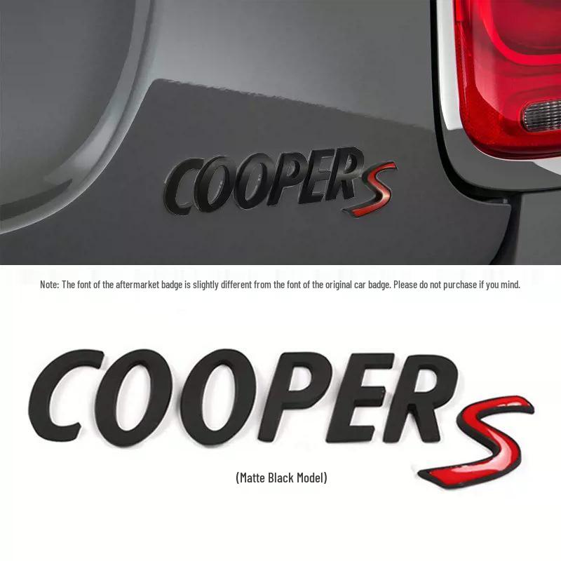 Черный 3D гальванизированный значок CooperS для задней части BMW MINI