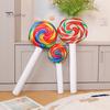 Candy Lollipop Plush Pillow Soft Stuffed Animal Plushie Skin-friendly Fake Candy Lollipop Throw Cushion for Sofa Bedroom Living Room