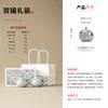 High-end tea jar ceramic tea jar small mini tea sealed jar retro hand-painted blue and white peony porcelain jar