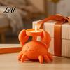 Birthday Gift for Cancer Lovers 3D Printed Crab Tealight Holder Cute Smiling Candle Coastal Room Decor Ocean Themed Desktop Ornament Bedroom