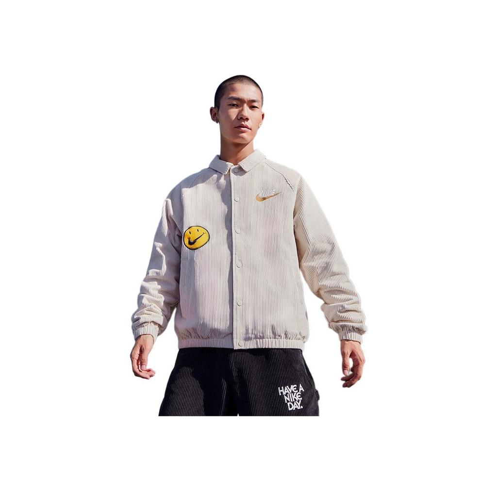 Nike Вышитый логотип Повседневная куртка с длинным рукавом Мужские куртки Светло-красное дерево-коричневый FZ5737-104