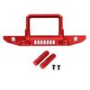 Front Bumper Aluminum Alloy RC Car Accessory with LED Light Hole for Axial 16 for SCX6 CarRed