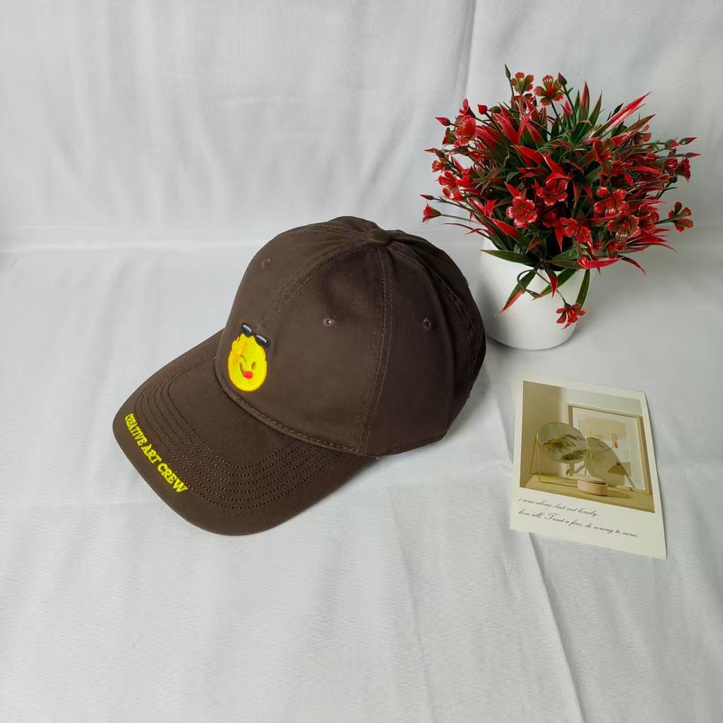 Baseball Cap Sun Cap Smiley Emoji Casual Hat Outdoor Sports Cap Versatile Cartoon Cute